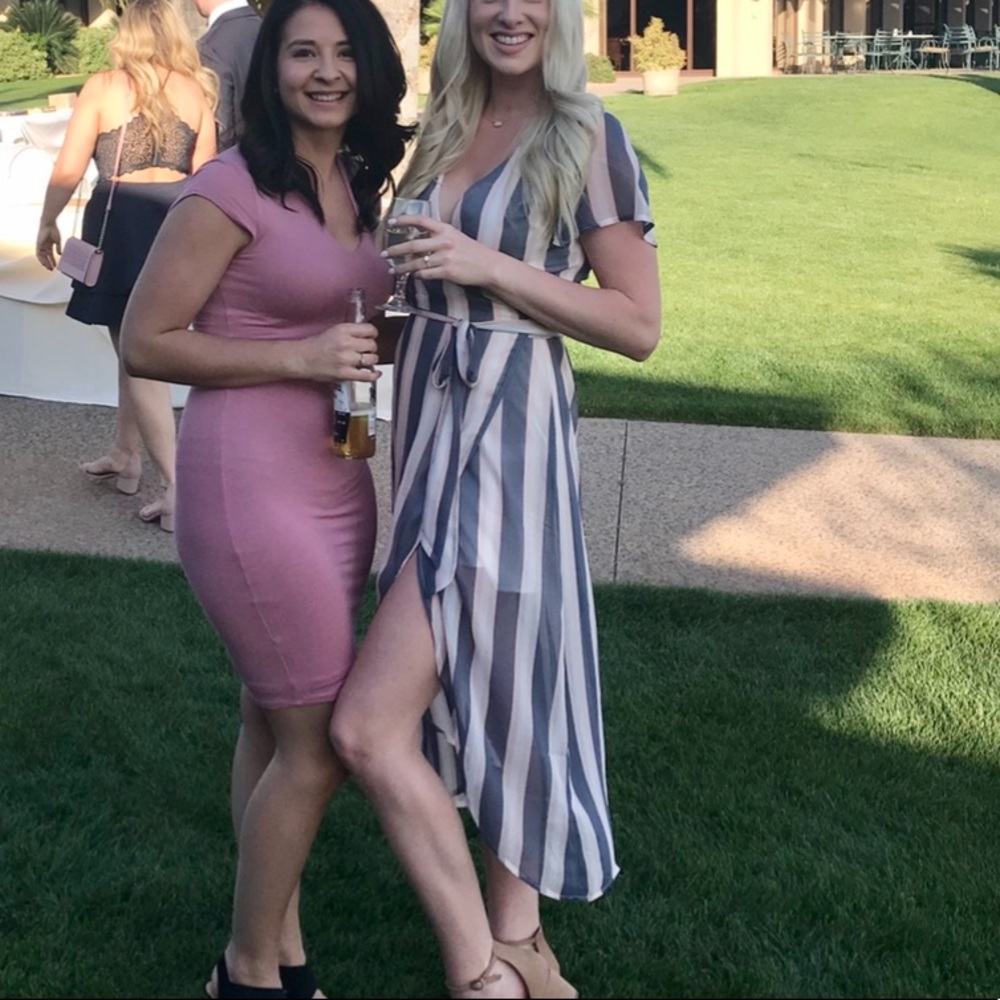 Leith wrap tie dress